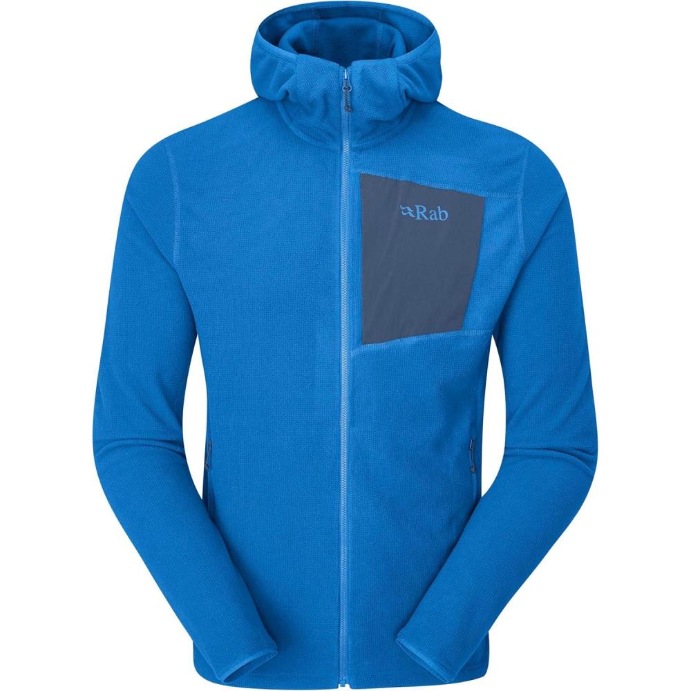 imageRab Mens Tecton Hoody  FullZip Fleece Jacket for Hiking amp ClimbingMaya Blue